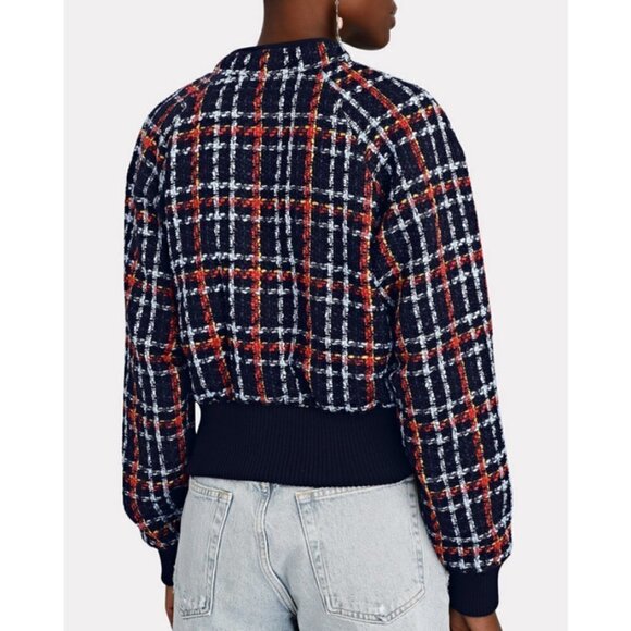 💕MOTHER💕 The Mock Neck Ribbed Jacket ~ Beat By Beat XS NWT Plaid 80s - Picture 3 of 16